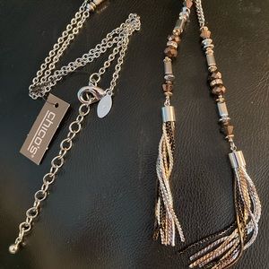 Chico’s NWT mixed metal and stones 22-26” chain